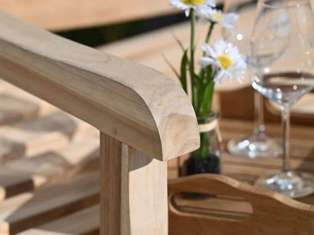 Teakholz Sitzbank Anita 3-Sitzer 150cm 5 Teakholz Sitzbank Anita 3-Sitzer 150cm – Bild 3