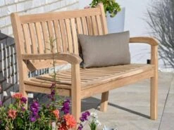 Teakholzbank Beaufort 2-Sitzer 120cm -Gartenmöbel Verkäufe teakholz gartenbank beaufort 120cm 2 sitzer ambientebild 1 627x627