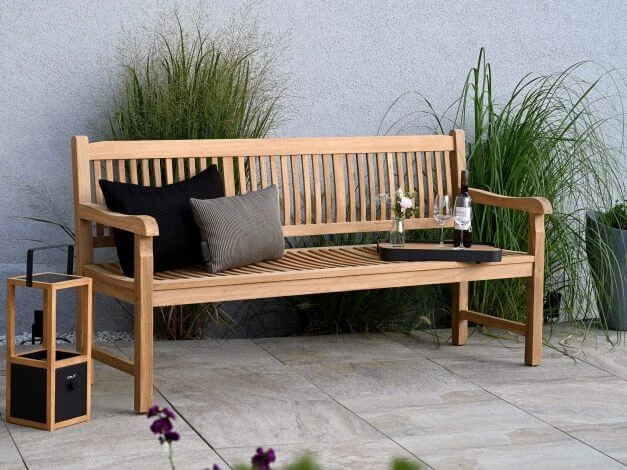 Gartenbank Lexington Teak 4-Sitzer 180cm 5 Gartenbank Lexington Teak 4-Sitzer 180cm – Bild 3