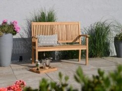 Outdoor Kissen Zierkissen Sunproof® Pied De Poule -Gartenmöbel Verkäufe teakholz gartenbank milano premium 2 sitzer ambientebild 2 627x627 1