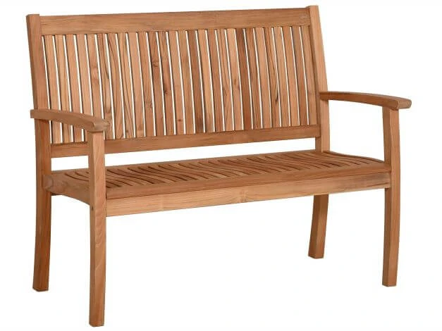 Teakholz Gartenbank Milano Premium 124cm 2-Sitzer 3 Teakholz Gartenbank Milano Premium 124cm 2-Sitzer