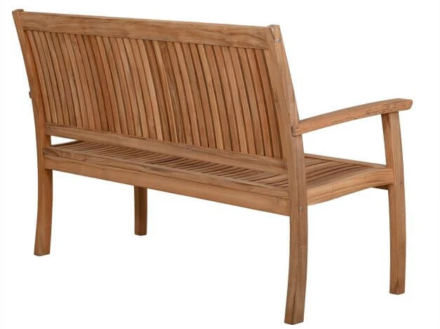 Teakholz Gartenbank Milano Premium 154cm 3-Sitzer 4 Teakholz Gartenbank Milano Premium 154cm 3-Sitzer – Bild 2