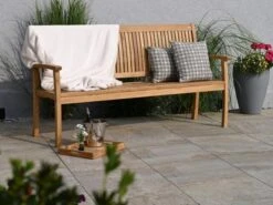 Outdoor Kissen Zierkissen Sunproof® Pied De Poule -Gartenmöbel Verkäufe teakholz gartenbank milano premium 4 sitzer ambientebild 1 627x627 1