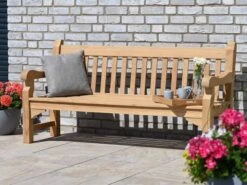 Teak Holz Parkbank Torino 180cm 4-Sitzer -Gartenmöbel Verkäufe teakholz gartenbank parkbank torino ambientebild 1 627x627