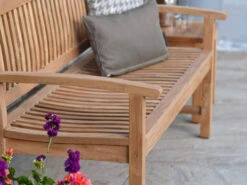 Gartenbank Richmond Teak 150cm 3-Sitzer -Gartenmöbel Verkäufe teakholz gartenbank richmond dreisitzer 3 sitzer ambientebild 1 627x627