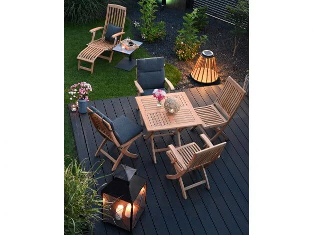 Teakholz Klapptisch Milano Premium 80x80cm 6 Teakholz Klapptisch Milano Premium 80x80cm – Bild 4