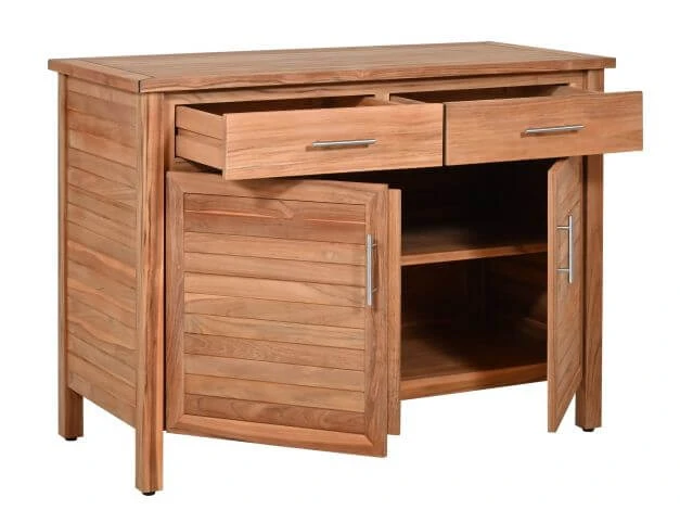 Teakholz Gartenschrank Kommode Gotland 125cm 7 Teakholz Gartenschrank Kommode Gotland 125cm – Bild 5