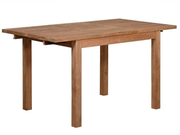 Teakholz Gartentisch Ausziehbar Leeds 100/140x80cm 4 Teakholz Gartentisch Ausziehbar Leeds 100/140x80cm – Bild 2