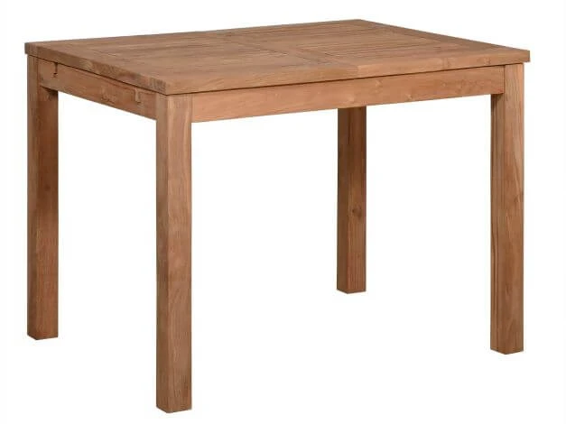 Teakholz Gartentisch Ausziehbar Leeds 100/140x80cm 3 Teakholz Gartentisch Ausziehbar Leeds 100/140x80cm