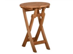 Teakholz Gartentisch Klappbar Tallin Ø50cm