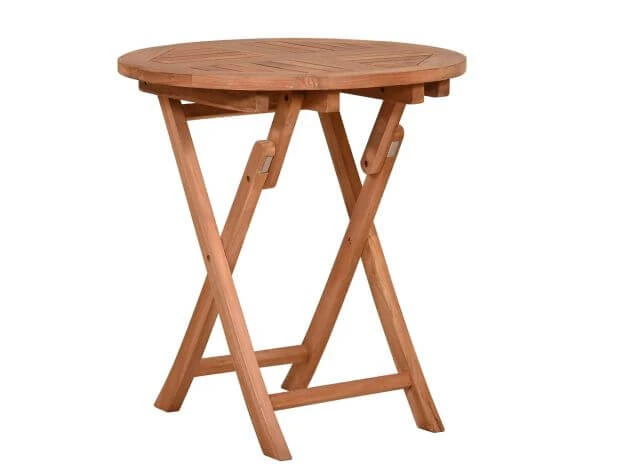 Teakholz Klapptisch Rund Hampton Ø70cm 3 Teakholz Klapptisch Rund Hampton Ø70cm