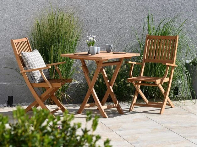 Teakholz Klapptisch Hampton 70x70cm 4 Teakholz Klapptisch Hampton 70x70cm – Bild 2