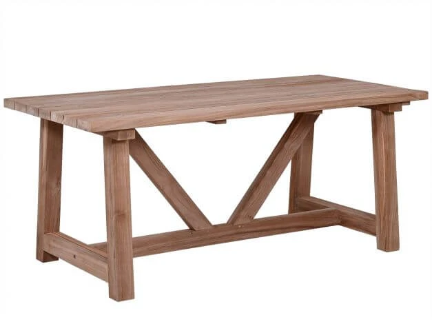 Teakholz Gartentisch Koblenz Old-Look 220x100cm 3 Teakholz Gartentisch Koblenz Old-Look 220x100cm