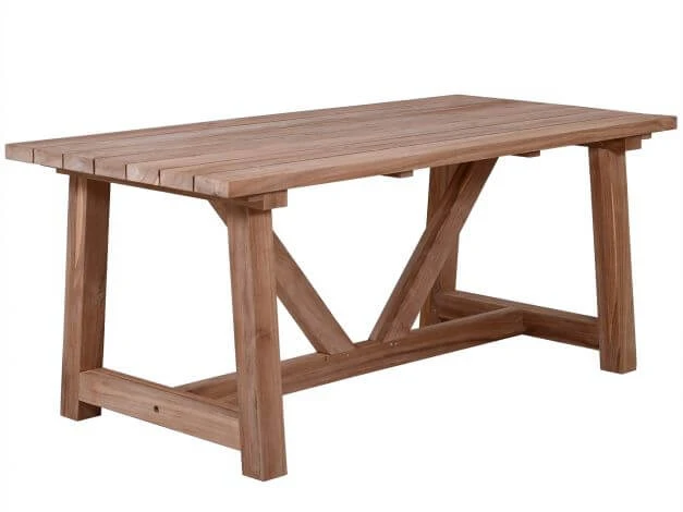 Teakholz Gartentisch Koblenz Old-Look 220x100cm 4 Teakholz Gartentisch Koblenz Old-Look 220x100cm – Bild 2