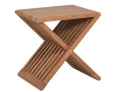 Teakholz Beistelltisch Outdoor Hocker X-Stool