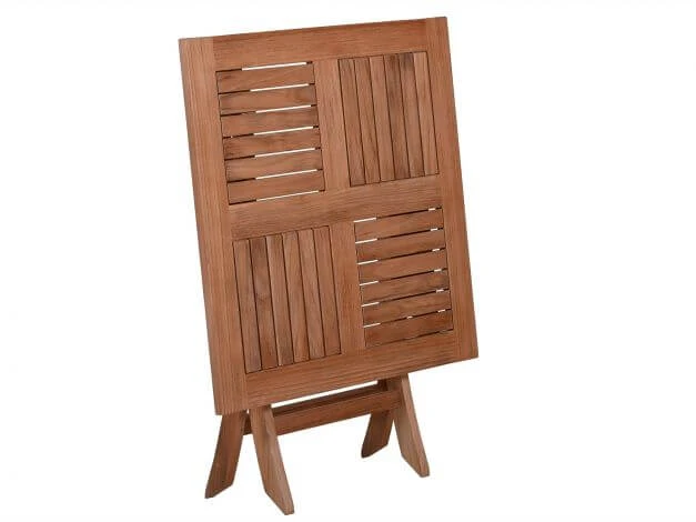 Teakholz Klapptisch Milano Premium 80x80cm 4 Teakholz Klapptisch Milano Premium 80x80cm – Bild 2