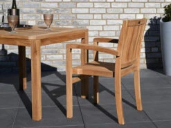 Teakholz Stapelsessel San Francisco -Gartenmöbel Verkäufe teakholz stapelsessel san francisco ambientebild 3 627x627