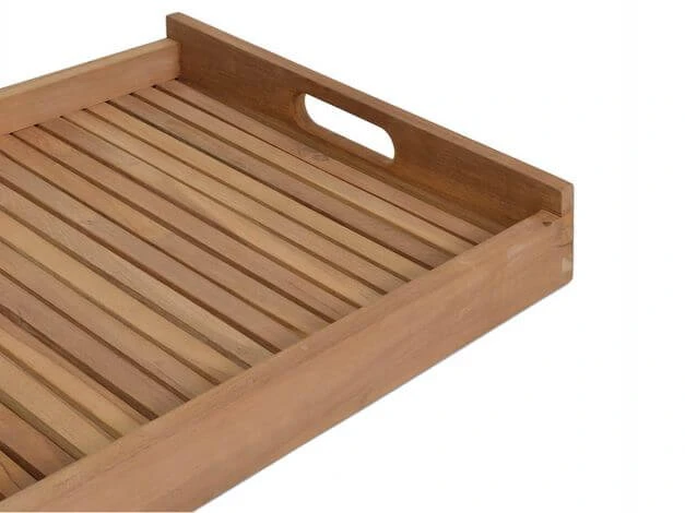 Teakholz Tablett Coffee & Tea 4 Teakholz Tablett Coffee & Tea – Bild 2