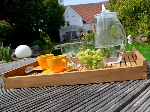 Teakholz Tablett Coffee & Tea 5 Teakholz Tablett Coffee & Tea – Bild 3