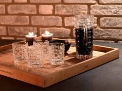 Teakholz Tablett John 60x60cm -Gartenmöbel Verkäufe teakholz tablett john quadratisch 60x60cm ambientebild 1 627x627