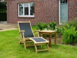 Deckchair Fairchild Teak Textilene® Schwarz 10 Deckchair Fairchild Teak Textilene® Schwarz -Gartenmöbel Verkäufe teakholz textilene deckchair ploss fairchild ambientebild 1 627x627