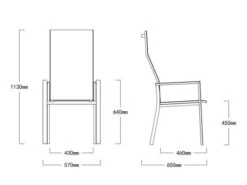 Alu Verstellsessel Trivento Anthrazit|dark-smoke -Gartenmöbel Verkäufe technische zeichnung trivento verstellsessel 627x627 3