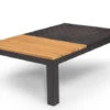 Alu Lounge Queens Kaffeetisch 110x80cm Mit Teak