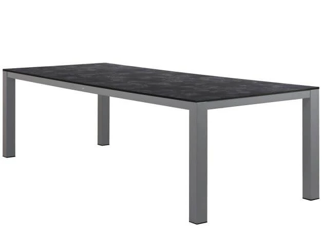 HPL Gartentisch Bergamo 278x100cm Edelstahl Graphit 3 HPL Gartentisch Bergamo 278x100cm Edelstahl Graphit