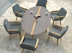 Zebra Flix Dining Sessel Rope Teak Inkl. Kissenset -Gartenmöbel Verkäufe zebra flix dining sessel ambientebild 627x627